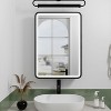 PexFix 28"x20" LED Surface Mount Medicine Cabinet Bathroom Mirror Black - 3 of 4