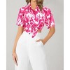 HAPPY BAY Button Down Shirt for Women Casual Holiday Summer Beach Party Hawaiian T-Shirt Blouse Short Sleeve Dress Tee Shirts - 2 of 4
