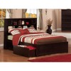 HomeStock Newport Full Platform Bed with Flat Panel Footboard and Turbo Charger with Urban Bed Drawers in Grey - 2 of 4