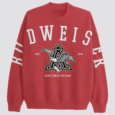 Men's Budweiser Crewneck Sweatshirt - Red