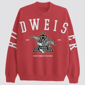 Men's Budweiser Crewneck Sweatshirt - Red - 1 of 3