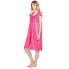Casual Nights Women's Cap Sleeve Flower Silky Tricot Nightgown - 3 of 4