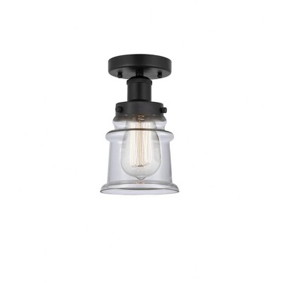 Canton - 1 Light Semi-Flush Mount In Industrial Style-9.25 Inches Tall and 5.25 Inches Wide