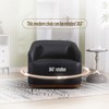 TiramisuBest Swivel Barrel Chair, Comfy Round Accent Sofa Chair for Living Room, 360 Degree Swivel Barrel Club Chair, Leisure Arm Chair - 4 of 4