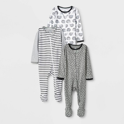 inverted zipper baby pajamas