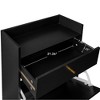 QingMoon Hidden Shoe Cabinet, Rattan Shoe Rack, Shoe Storage Organizer with 2 Flip Drawers for Entryway and Hallway - 4 of 4