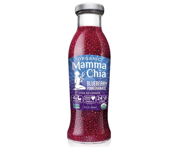 Mamma Chia Organic Vegan Blueberry Pomegranate Chia Beverage - 10 fl oz