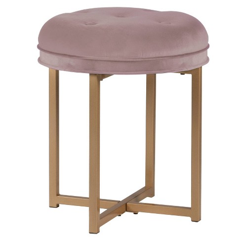 Tufted Backless Velvet Vanity Stool Hillsdale Furniture Target