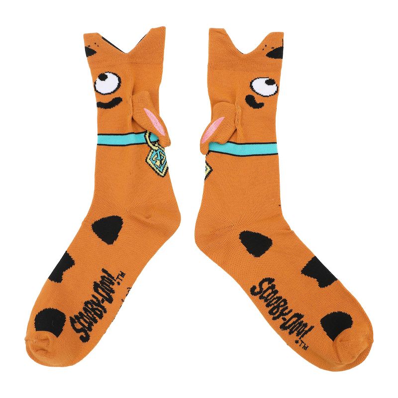 Scooby Doo 3D Plush Ears Brown Crew Socks, 2 of 6