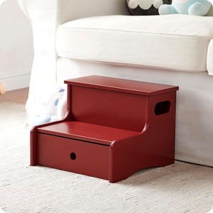 Kings Brand Furniture Wooden Toddler Step Stool for Kids with Storage for Bedroom, Bathroom, Kitchen - 1 of 4