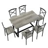 NicBex Dining Table Set for 6 Kitchen Table Table and Chair with 6 Chairs Perfect for Kitchen, Breakfast Nook, Living Room - 3 of 4