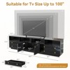 Buenhomino High Gloss TV Stand for TV up to 100" LED Television Entertainment Center Modern TV Cabinet with Storage Drawers,Black - 4 of 4