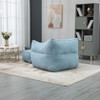 CAVINAS Modern Comfy Foam Bean Bag Chair with Footstool,High Back Bean Bag Couch,Accent Chairs for Living Room - 3 of 4