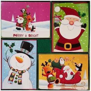 Hallmark Style 40-Count Christmas Holiday Cards with Envelopes - Funky - 1 of 2