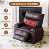 TROPOW Recliner Chair for Adults,PU Leather Electric Rocker Recliner,360 Degree Swivel Lounge Chair with Side Pocket,Modern Massage Recliner Chair - 4 of 4