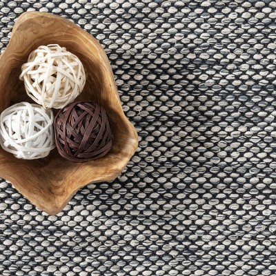 Handcrafted Gray Cotton Artisanal Area Rug 31"x7"