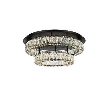 Elegant Lighting Monroe 2 - Light Flush Mount in  Black