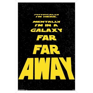 Trends International Star Wars: Saga - Physically I'M Here Framed Wall Poster Prints - 1 of 4