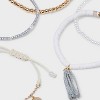 Decorative Hammered Discs and Tassel Bracelet Set 5pc - A New Day - 4 of 4