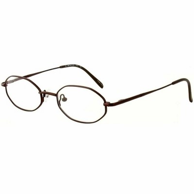Metal Flex by Vivid 1015 Designer Reading Eye Glasses in Black 46mm +2.00 | Ladies | Oval Shape | X-Small Fit