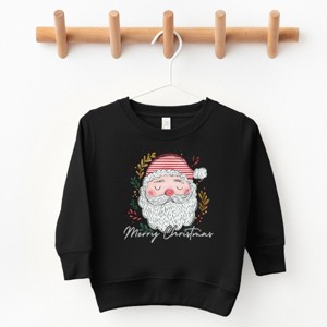 Merry Christmas Santa Stripes - Toddler Graphic Sweatshirt - 1 of 4