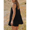 Clearlove Women Casual Summer Dresses Sleeveless Crew Neck Backless Tunic Mini Dress Loose Flowy Tank Sundress with Pockets - 3 of 4
