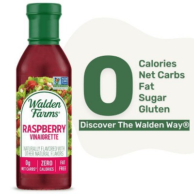 Walden Farms Raspberry Vinaigrette Dressing, 12 oz. Bottle, Keto and Kosher, Natural Sweet Tangy Flavor (Pack of 2)
