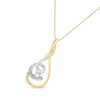 Haus of Brilliance 10K Two-Tone Gold 1/6 Cttw Diamond Layered Spiral Pendant Necklace - 3 of 4