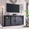 SinCiDo 80 Inch TV Ready Farmhouse Fireplace Stand, 32″ High Entertainment Center with Drawer, Sliding Barn Door & 70″ Media Storage - 4 of 4
