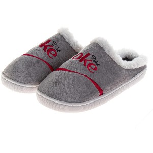 Coca-Cola COKE Logo Casual Slippers for Men - Cozy Soft-Lined Warm Indoor Comfort Shoes (Adult) - 1 of 4