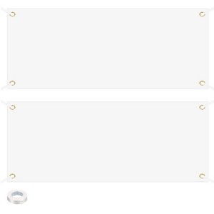 Unique Bargains Polyester Decorate DIY Blank Banners Signs with Hanging Rope 2 Pcs - 1 of 4