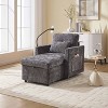 Vynxaria Multifunctional Lazy Single Recliner Sofa - Chenille Fabric, Built-in Phone Stand, Hidden Storage, Side Pockets for Small Living Room/Bedroom - 4 of 4