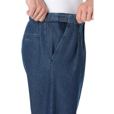 KingSize Relaxed Fit Comfort Waist Pleat-Front Expandable Jeans
