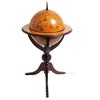 Globe Bar – 17.75" Height Hidden Drink Cabinet – 3 Legs Mahogany Finish By Old Modern Handicrafts - 3 of 4