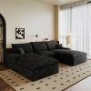 MAYEERTY 106" Modular Sofa Black - 106" Black Modular, Corduroy, No Assembly, Fits Small Apartment - 2 of 4