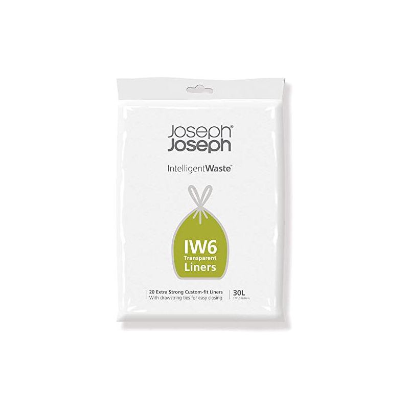Joseph Joseph 30118 Intelligent Waste IW6 30 Liters (7.9 US Gallons)  20 pcs, Transparent, 1 of 2