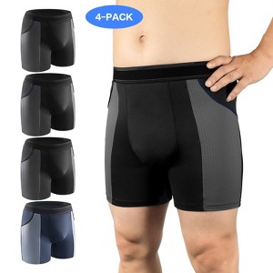 CARER 4pk Washable Incontinence Underwear for Men Urinary Bladder Leak-proof Incontinence Boxer Reuable - Mild Absorbency - 1 of 4