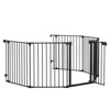 AZL1 Life Concept Safety Gate Adjustable 6 Panels Metal Play Yard Fireplace Christmas Tree Fence with Stairs Gate for Home, Black, 26.2"*30.5"*6.9" - 4 of 4