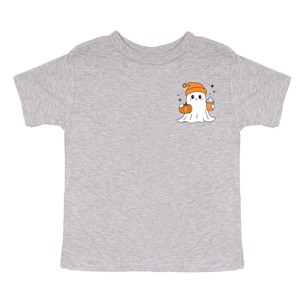The Juniper Shop Ghost Pumpkin Spice Sparkle Toddler Short Sleeve Tee - 1 of 4