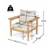 3-Piece Patio Conversation Set with Loveseat & 2 Chairs,Cushioned Outdoor Seating,Patio Furniture for Garden, Balcony, or Deck – Maison Boucle - 2 of 4