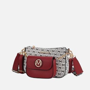 MKF Collection Ciri Crossbody Women's Double Bag Versatile, Monogram Design by Mia K - 1 of 4