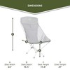TIMBER RIDGE Lightweight Backpacking Camping Chair, Portable Folding Compact Chair for Adults with Carry Bag, Supports 300 lbs - 3 of 4