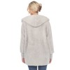 Women's Plush Hooded Cardigan with Pockets - White Mark - 3 of 4