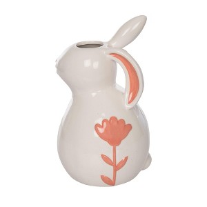 Transpac Ceramic Easter Bunny Vase Home Decorations Easter - 1 of 1