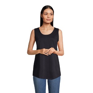 Lands' End Women's Supima Cotton Tunic Tank Top - 1 of 4