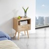 DSVIMOY 15.75" Rattan End Table with Drawer, Modern Nightstand, Side Table for Living Room, Bedroom, Black, 15.75"*11.81"*22.05" - 4 of 4