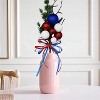 Attop Vibrant Red White Blue Artificial Floral Arrangement Stems Festive Table Centerpieces Decor - 4 of 4
