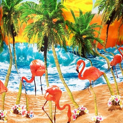 sea flamingo autumn turquoise