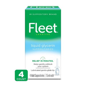 Fleet Laxative Liquid Glycerin Suppository for Adult Constipation - 4ct - 1 of 4