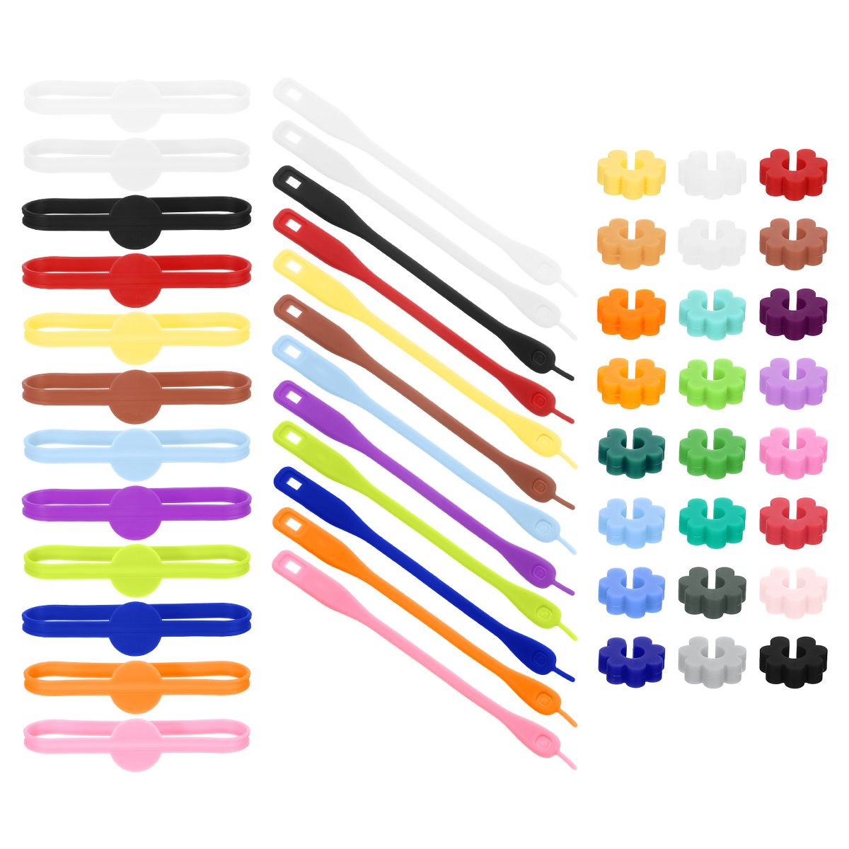 Unique Bargains Silicone Comfortable to touch Bright colors Soft and lightweight Wine Glass Markers 48 Pcs